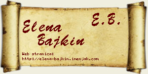 Elena Bajkin vizit kartica
